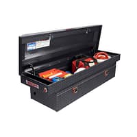 127-6-04_AI_Staged Model 127-6-04 Saddle Box, Aluminum, Full Standard, Gunmetal Gray