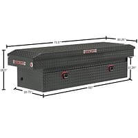 127-6-04_DI Model 127-6-04 Saddle Box, Aluminum, Full Standard, Gunmetal Gray