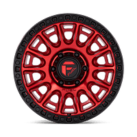 CYCLE D834 17X9 6LUG ET-12 CANDY RED W MATTE BLACK RING FACE Fuel Wheels - Candy Red Fuel D834 Cycle