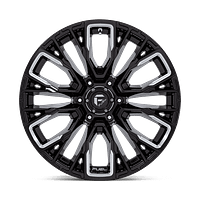 web_FUEL REBAR 6 D849 20X10 6 LUG ET-18 GLOSS BLACK N MILLED FACE Fuel Wheels - REBAR 6 D849 GLOSS BLACK N MILLED FACE