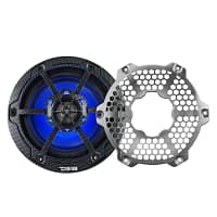 CF-65M-FRONT-BLUE-GRILL-DETACHED_3000x DS18 CF-65M MARINE SPEAKERS - 6.5" 2-Way Coaxial Marine Speakers with RGB LED