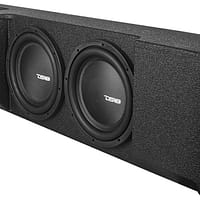 DSLEBM-DFPFORD09-2X12_V4 DS18 EBM-DFPFORD09-2X12 dual 12 inch down firing vented ford crew cab subwoofer box