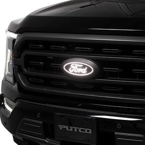 2023-Ford-F150-Putco-Luminix-White-Oval-LED-Grille-Emblem-w-Front-Camera-Without-Spray-Washer-Part-92606-1 Ford LED Front Grille Emblem