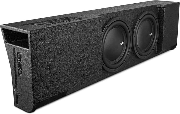 DSLEBM-DFPFORD09-2X12_V2 DS18 EBM-DFPFORD09-2X12 dual 12 inch down firing vented ford crew cab subwoofer box