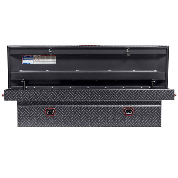 127-6-04_PI_FrontOpen Model 127-6-04 Saddle Box, Aluminum, Full Standard, Gunmetal Gray